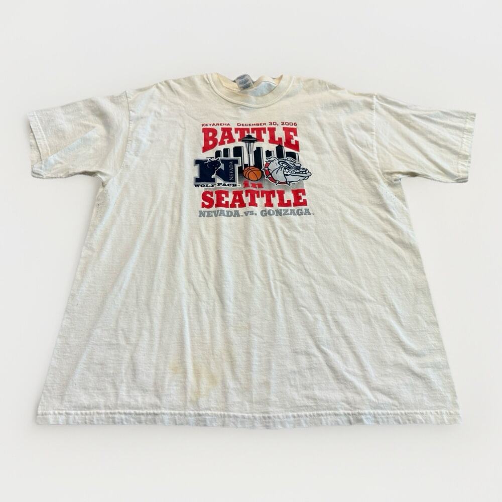 Vintage 2006 Nevada Vs Gonzaga Battle 1st Seattle KeyArena Short Sleeve Size XL
